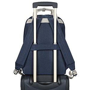 Additional Image 5 - a blue backpack with silver handles