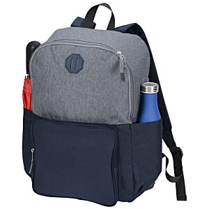 Additional Image 1 - a backpack with a grey and blue backpack