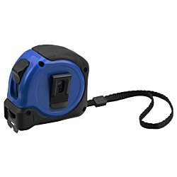 a blue and black tape measure