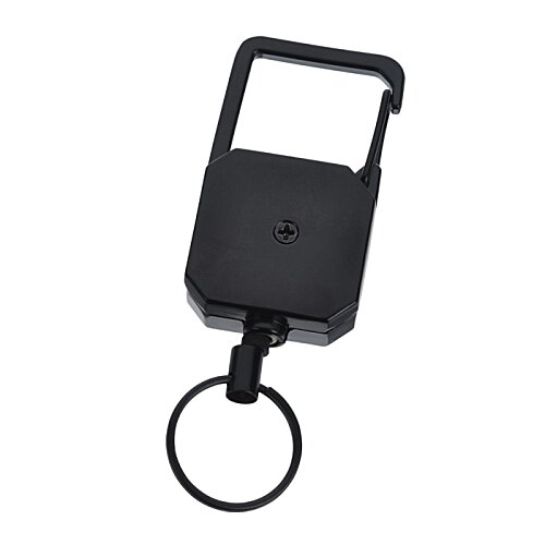 Additional Image 2 - a black key chain with a ring