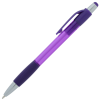 a purple pen with a white cap