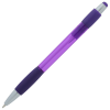 a purple pen with a white cap