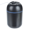 a black cylinder with a blue line