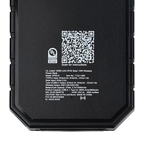 Additional Image 6 - a black rectangular object with a white label