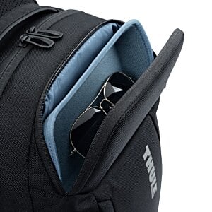 Additional Image 4 - a black backpack with a blue handle