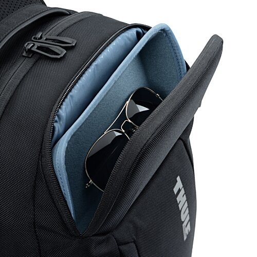 Additional Image 4 - a black backpack with a blue handle