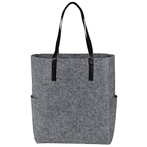 Additional Image 2 - a grey bag with black handles