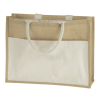 a white and tan bag