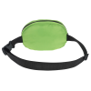 a green ball on a black strap