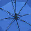 a close up of a blue umbrella