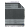 a black and white striped towel