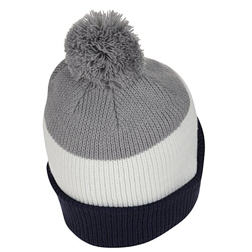 Additional Image 2 - a grey and white beanie