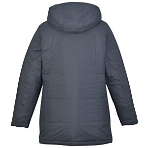 Additional Image 1 - a back view of a grey coat