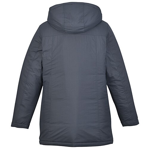 Additional Image 1 - a back view of a grey coat