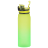 a green and yellow water bottle