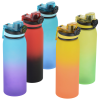 a group of colorful water bottles