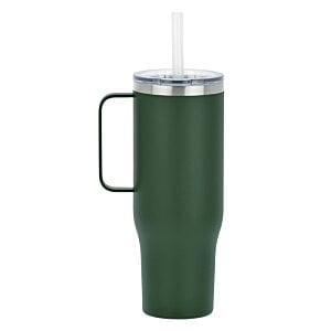Additional Image 1 - a green tumbler with a straw