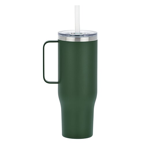 Additional Image 1 - a green tumbler with a straw