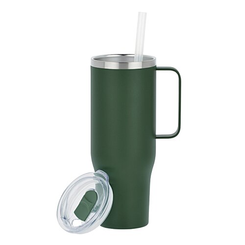 Additional Image 3 - a green tumbler with a straw