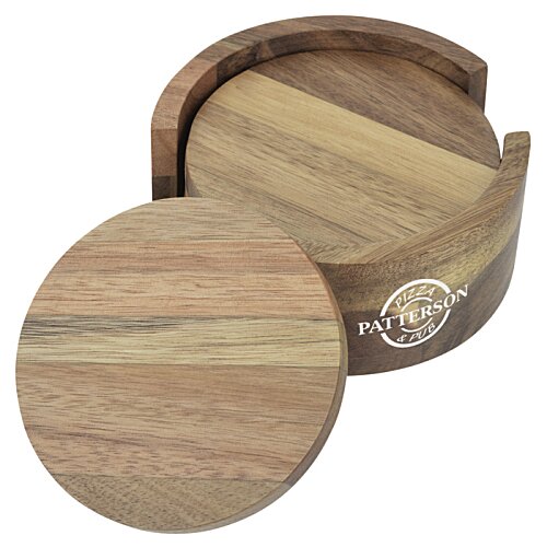 Additional Image 1 - a round wooden container with a lid