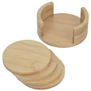 Additional Image 1 - a close up of a wood coaster