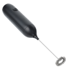 a black electric milk frother