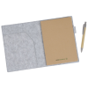 a folder with a pen