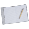 a pencil on a notebook