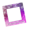 a purple and pink square frame