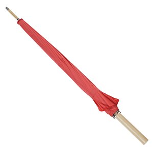 Additional Image 1 - a red umbrella with a white handle