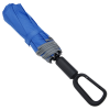 a blue and grey umbrella handle