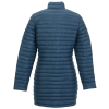 a blue jacket with a white background