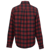 a red and black flannel shirt