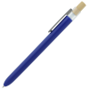 a blue pen with a cap