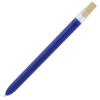 a blue pen with a rubber cap