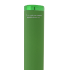 a green cylindrical object with a white background