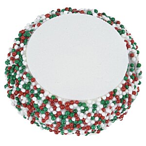 Additional Image 1 - a white plate with red and green sprinkles