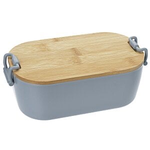 Additional Image 1 - a blue container with a wooden lid
