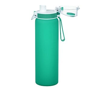 Additional Image 3 - a green water bottle with a white cap