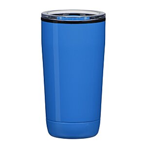 Additional Image 1 - a blue tumbler with black lid