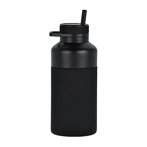 Additional Image 2 - a black water bottle with a straw