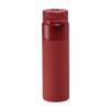 a red container with a cap