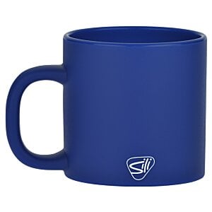 Additional Image 2 - a blue mug with a white logo