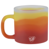 a mug with a gradient of orange and yellow colors