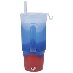 Additional Image 4 - a blue and red drink cup