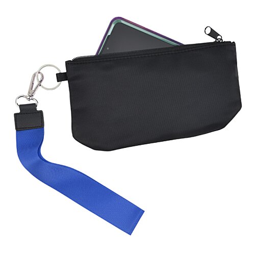 Additional Image 1 - a black purse with a red strap