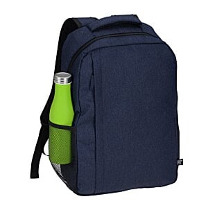 Additional Image 2 - a blue backpack with a green bottle