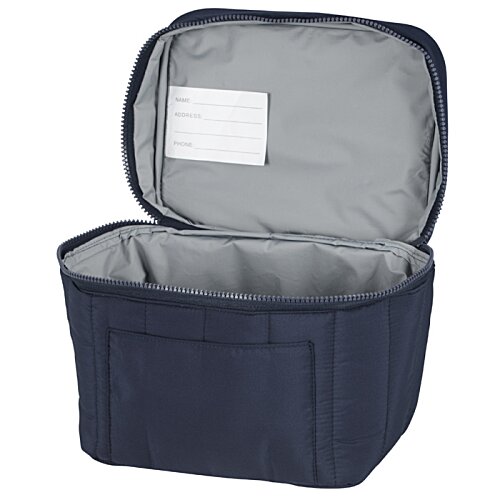 Additional Image 2 - a blue bag with a white label