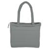 a grey bag with a handle
