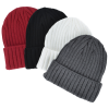 a group of knit hats